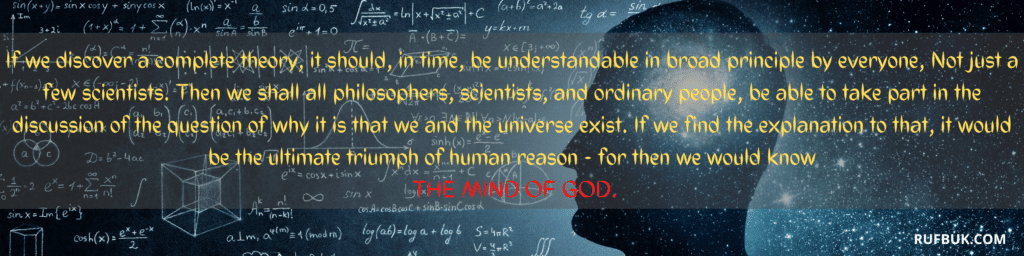 The God Equation: Stephen Hawkins Quote